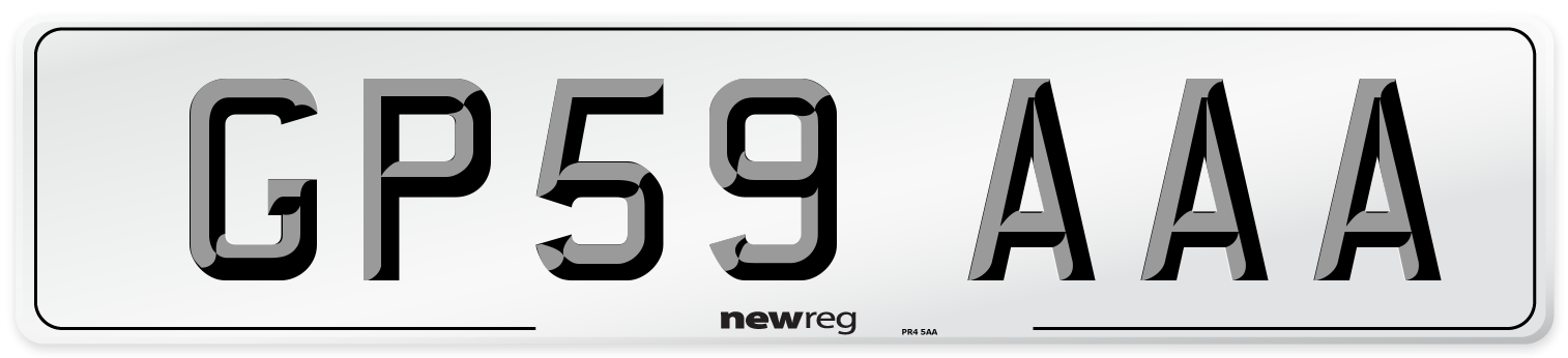 GP59 AAA Number Plate from New Reg